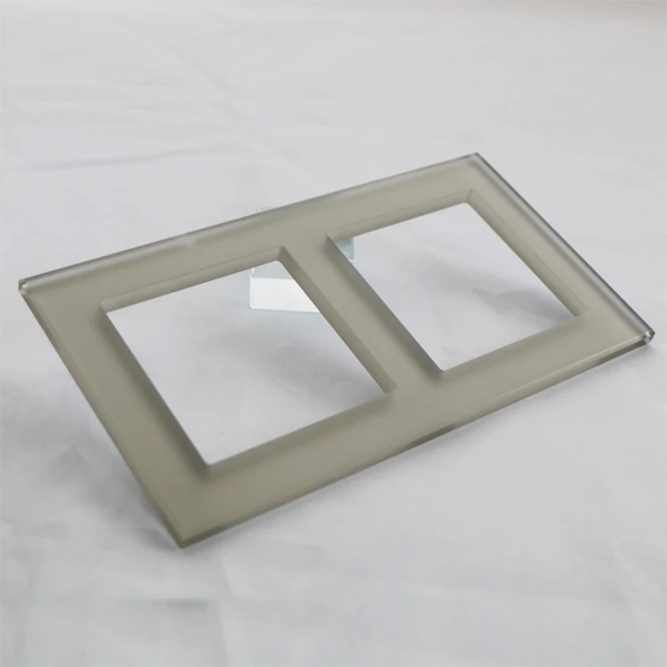 Custom 3mm Physical Tempered Glass with Impact Resistance Silk Screen Printed 86 Wall Switch Glass Panel IK06 IK08