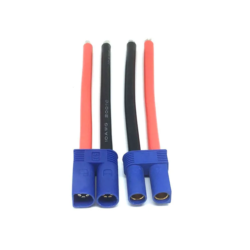 Настраиваемый разъем мама папа EC5 кабель для зарядки 12AWG силиконовый провод радиоуправляемой машины вертолета Lipo