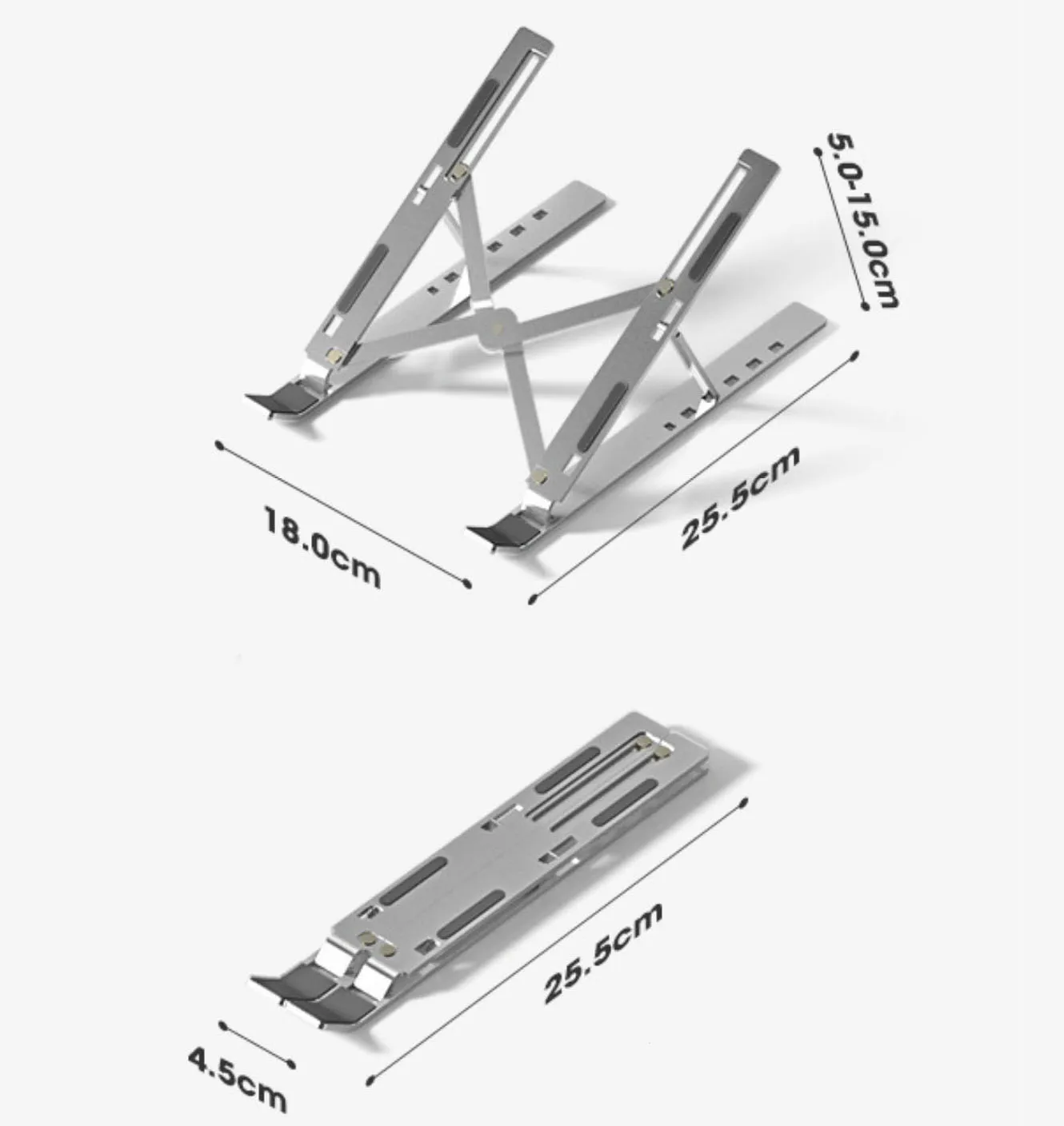 Foldable Adjustable Aluminum Laptop Stand,Portable Laptop Stand Desks ...