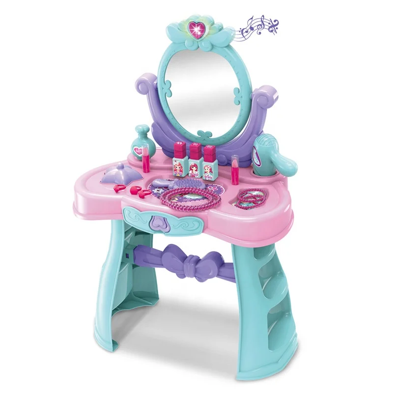 Girl Fashion Make up Game Toy Play Set Pretend Dresser Makeup for Kids