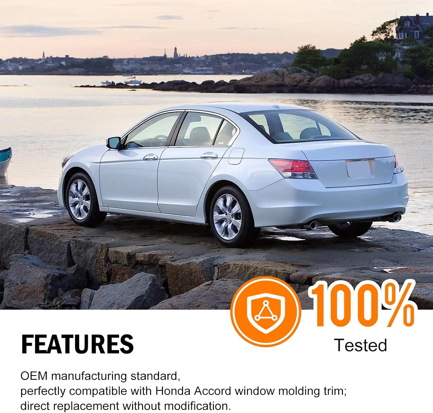 Driver And Passenger Window Trim Molding Fits For Honda Accord 2008