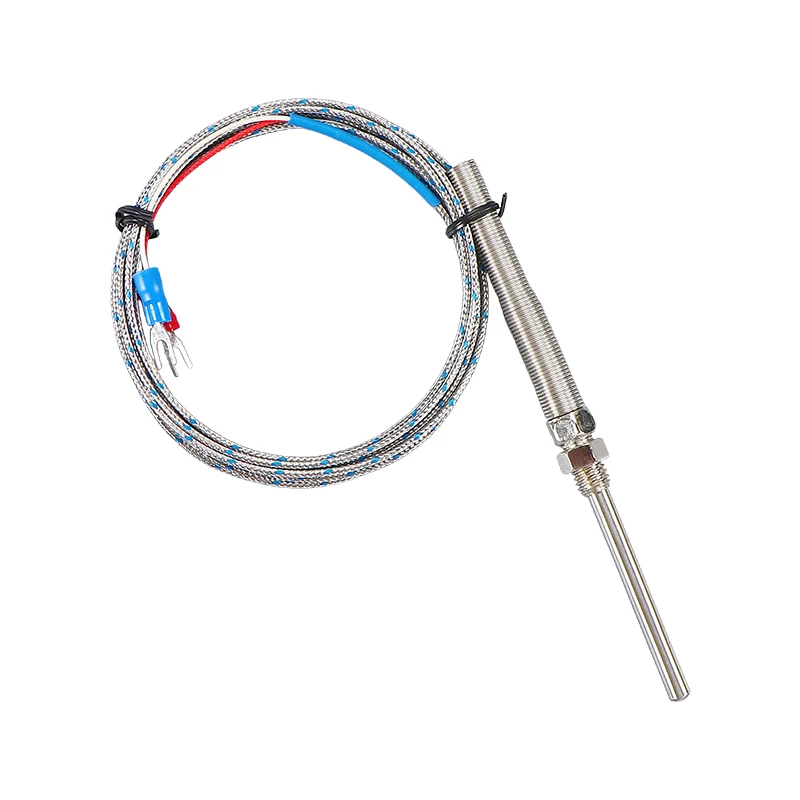 OEM/ODM Probe Type Thermocouple M8*1.25 Thread Stainless Steel Temperature Probe K/E/PT100 Temperature Sensor