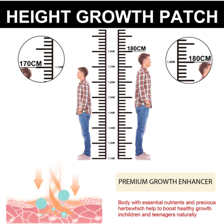 New Height Increase Foot Patch Conditioning Body Grow Taller Plaster Promote Bone Growth Feet Sticker Promote Care Foot Patch