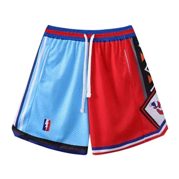Wholesale  Summer Polyester Shorts Men Workout Gym Athletic Casual Shorts Retro Mesh Sublimation Baggy Sweat Mens Shorts