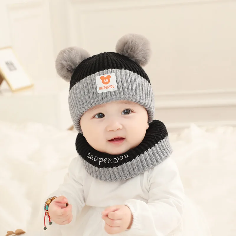 Baby boy hat and best sale scarf sets