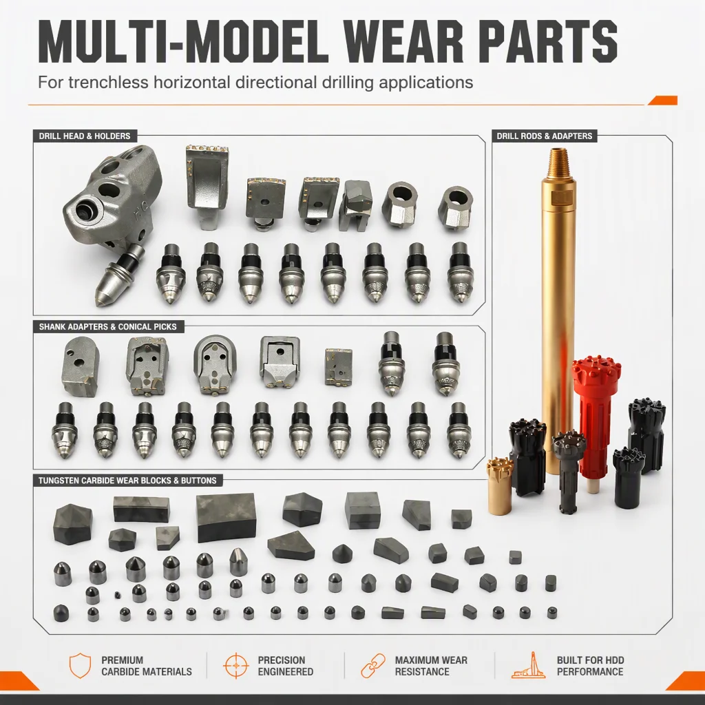 Carbide Rock Reamer Bit BR1 BR2 BR3 HDD Machine Spare Parts Trenchless Horizontal Directional Drilling Rig Earth