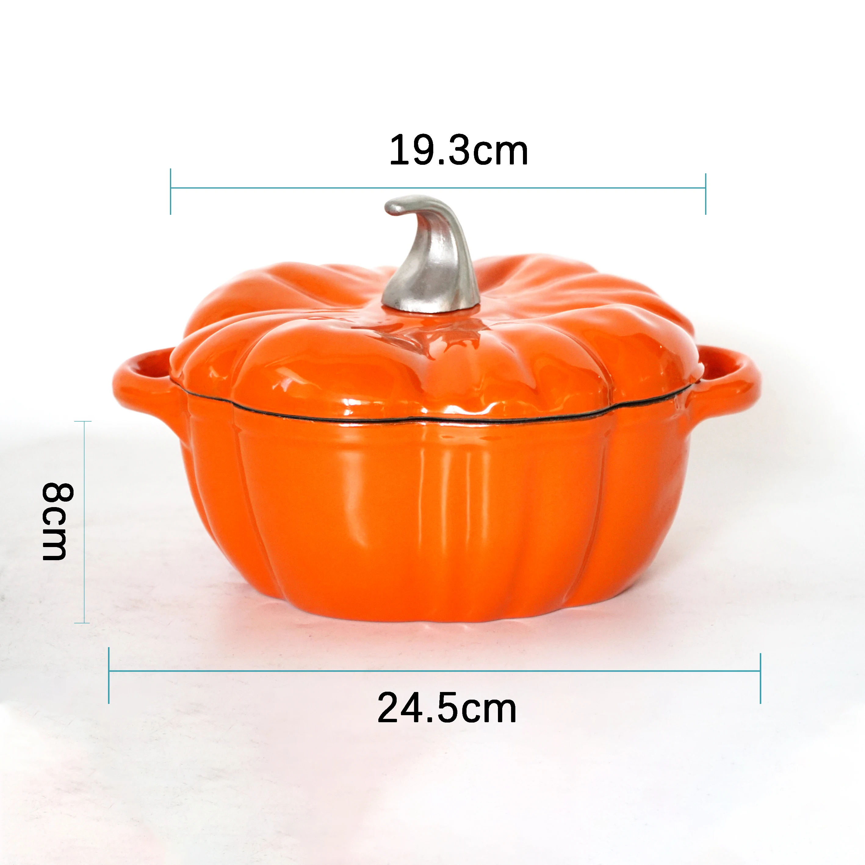 Cast Iron Pumpkin Shape Casserole - China Enamel Coated Cast Iron