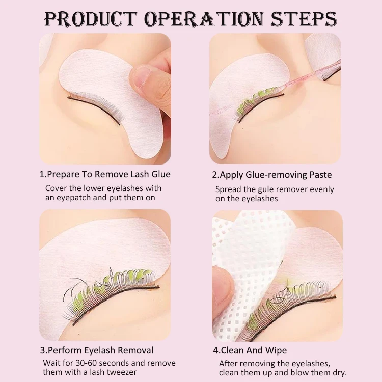 No Irritation Eyelash Extension Glue Cream Gel Remover Fast Safe 5 10