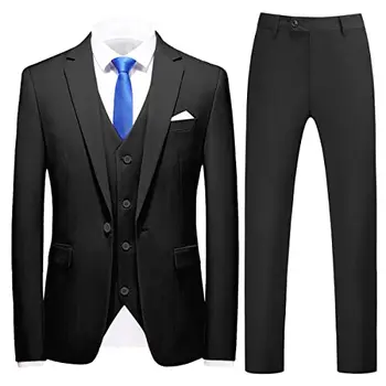 Men's 2-piece Suit Slim Fit Casual single button Solid color suit Men's Business Wedding Party Jacket Jacket and pants suit