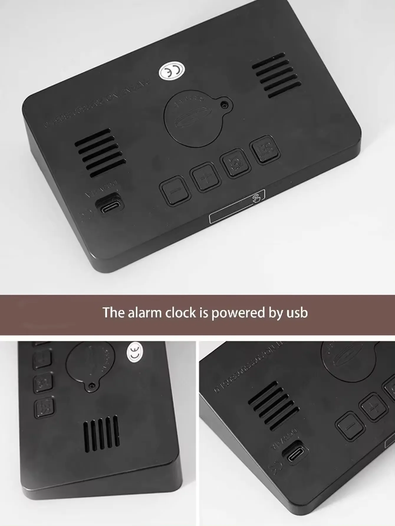 Premium Material Delicate Design Large Screen Digital Mirror LED Clock with Temperature Three Sets of Alarm Week Display Clock