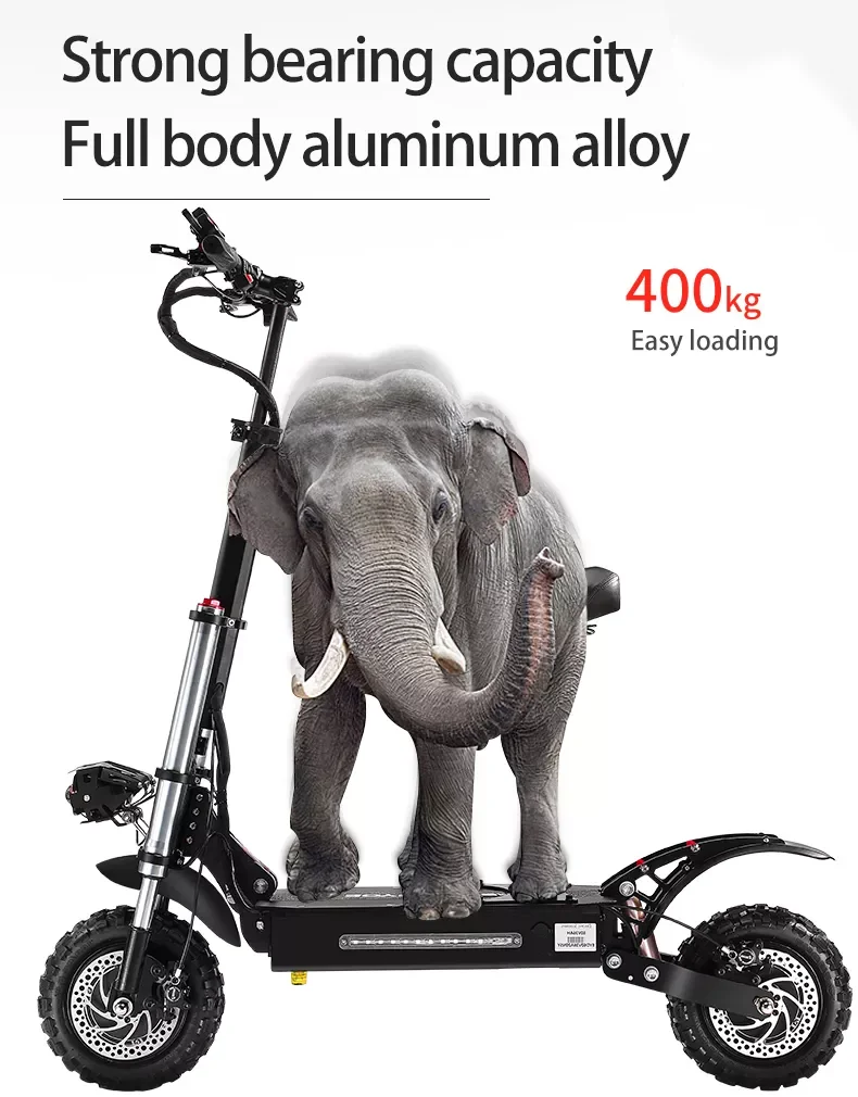 11 Inch Off Road Electric Scooter 60v 32ah Dual Motor Electric Scooter