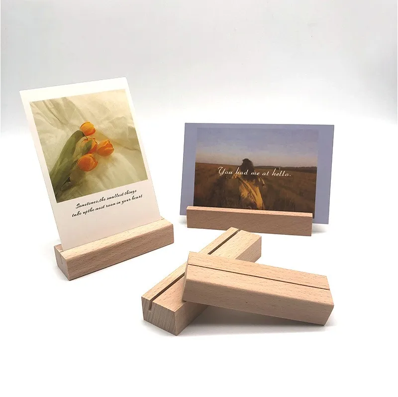 Manufacturers Supply Solid Wood Card Base Beech Card Holder Desktop