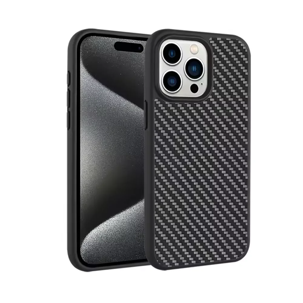 Tpu Frame Anti Drop Shockproof Real Carbon Fiber Protective Cell Phone Cases Cover For Samsung S24 S23