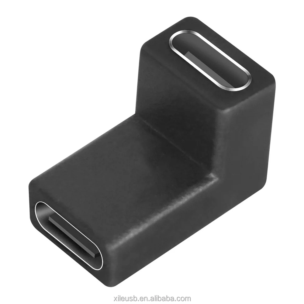 Left Right U Shaped Angle 90 Degree Usb Usb C 3.1 Typec Male To Female
