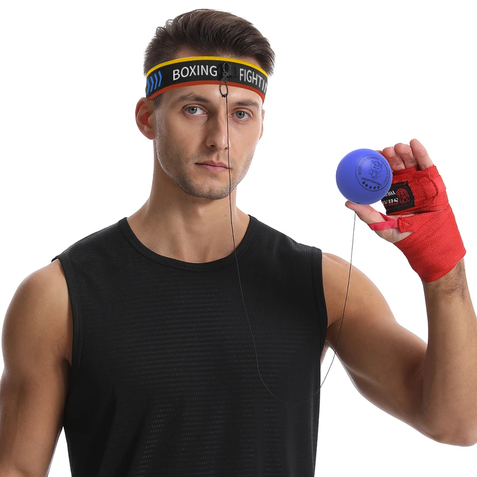 WOSWEIR-儿童之家训练速度球头戴式魔术反应冲孔光滑PU泡沫减压工具速度球