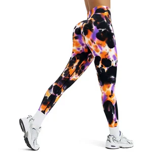 Customized Women's Yoga Pants Seamless Tummy Control High Waist Stretchy Breathable Outdoor Sports Tights Leggings