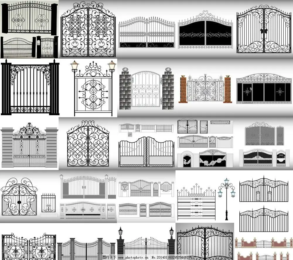 High standard aluminum fence gate outdoor fence