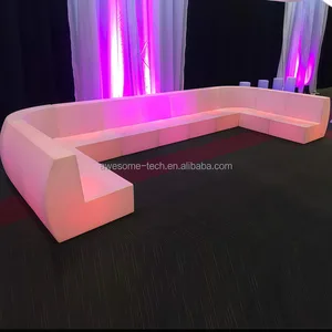 Outdoor Garden Led Light up bar Furniture Chair Sofa Set Led Bar Stool for Party Event Bar KTV Nightclub