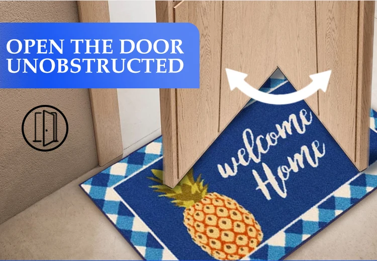 Custom Polyester Christmas Gift Mat Printed Carpet for Living Room Entrance Door Mat factory