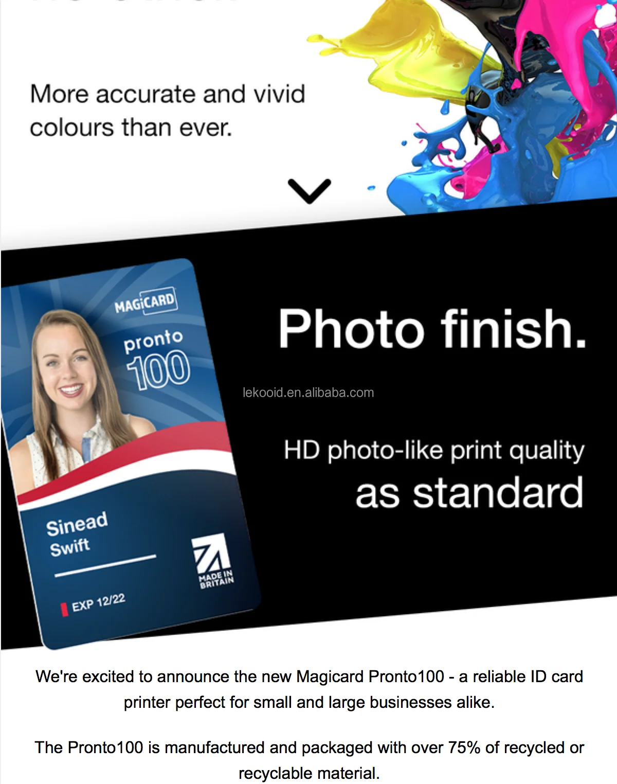 Pronto 100 Id Card Printer