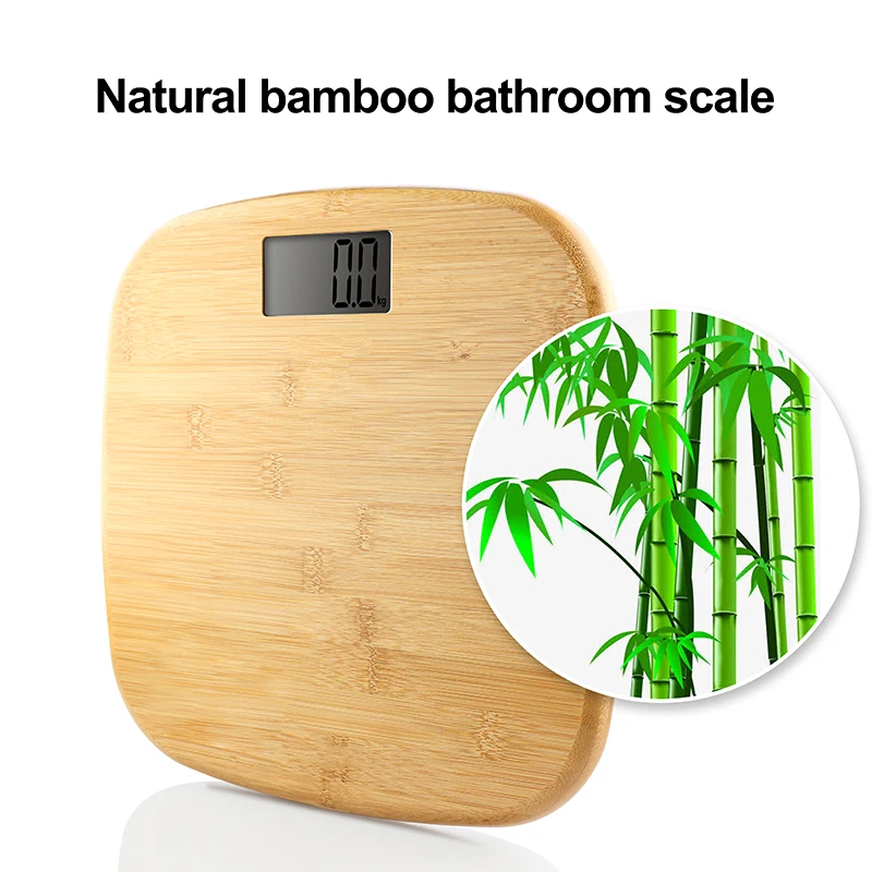 Bamboo Bathroom Weight Scale Wooden Digital Bathroom Scales - China Bamboo  Scale, Bamboo Bathroom Scale