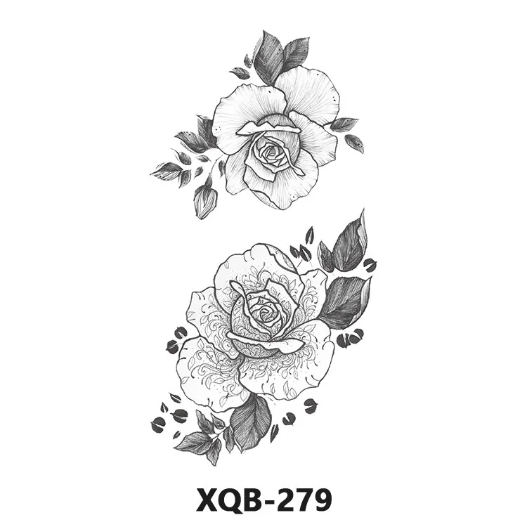 Factory Price Girl Temporary Rose Fake Geometry Waterproof Flower Tattoo Sticker for Arm