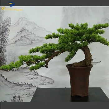high simulation indoor artificial mini bonsai pine tree