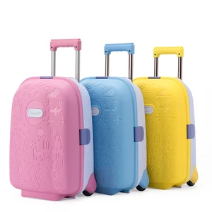 Unisex 17 Inch PP Spinner Carry-On Luggage with Code Lock Large Capacity for Children Travel