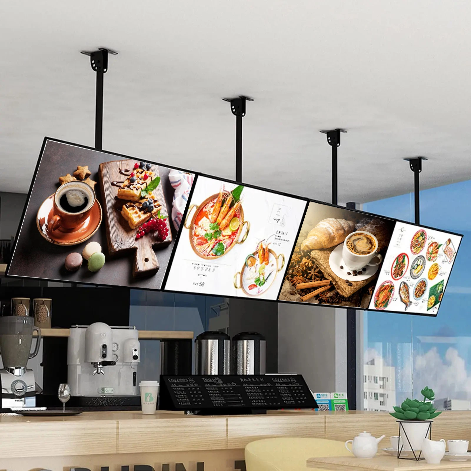 32 43 55 zoll hängen lcd werbung maschine hohe helligkeit 1000-5000 nits speichert einkaufszentren digital signage und display