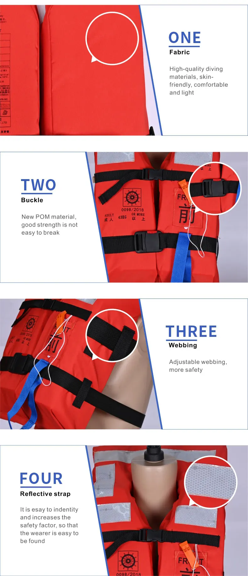 Foam Lifejacket For Adult/solas Marine Life Jacket /marine Safety Life ...