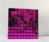 Square mirror rose red