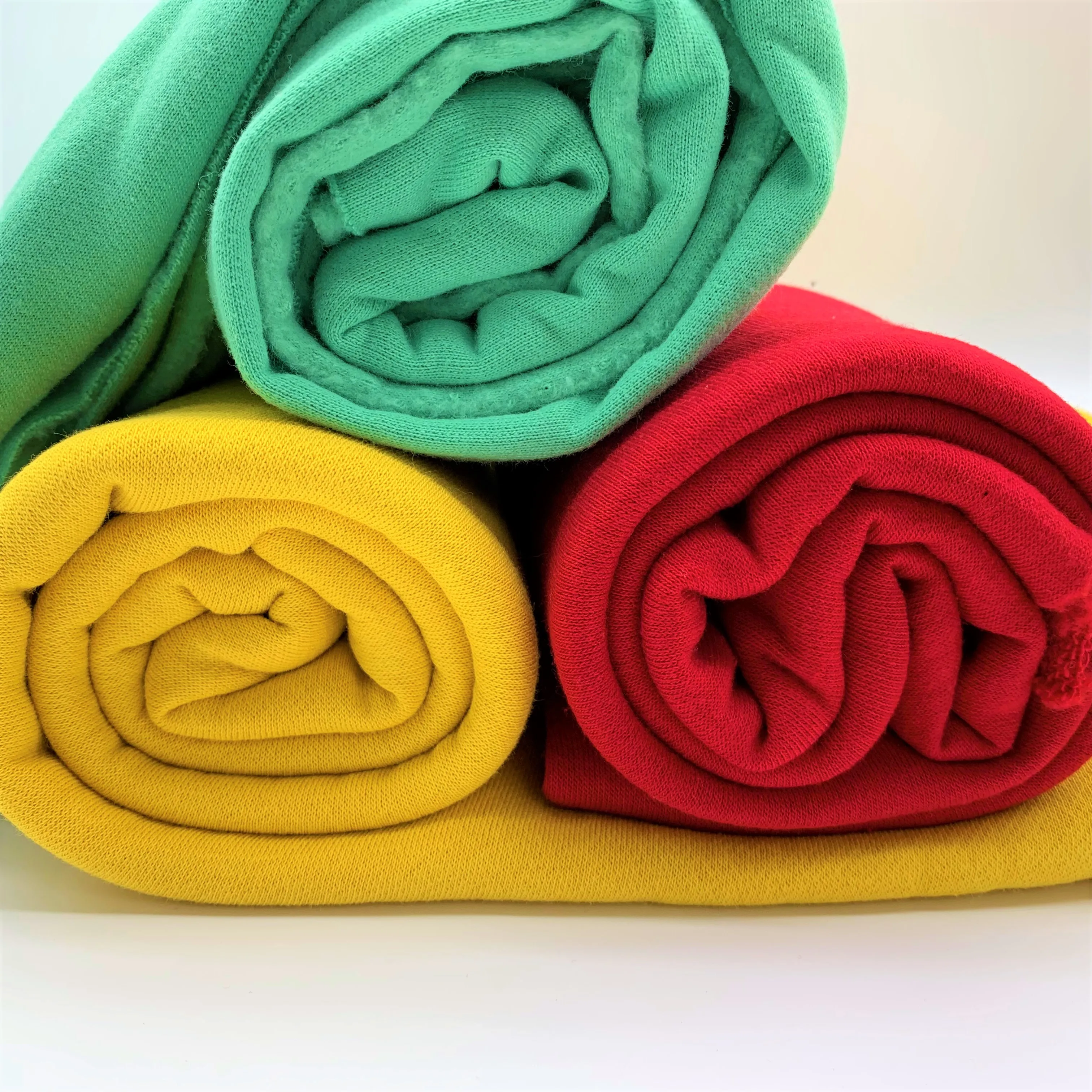 Односторонняя трикотажная флисовая ткань полиэстер хлопок для