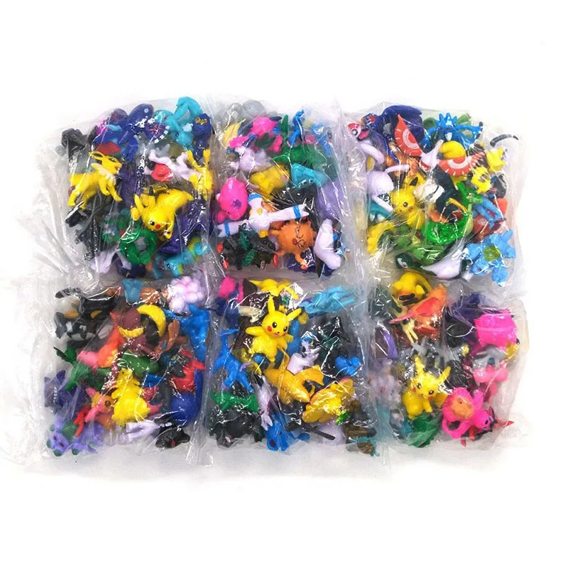 144pc/batch 2023 New Prodcut-s Miniature Figurines Bulk Figure Munecos De Coleccion Figuras De Pokemoned Model Toys