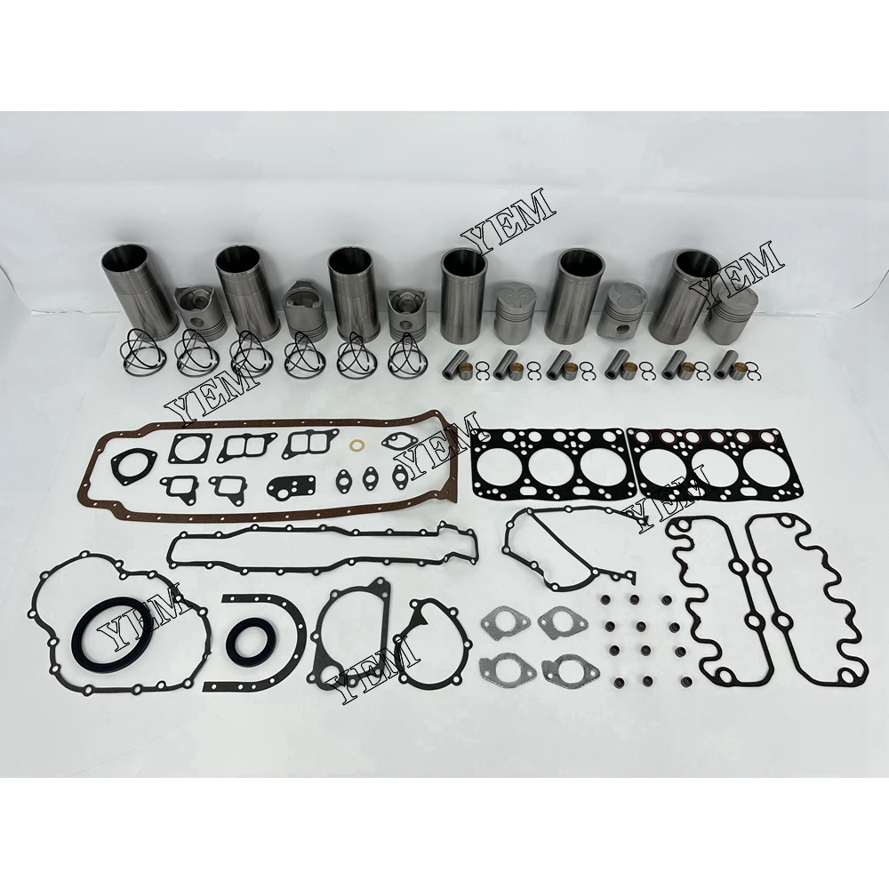 2D Rebuild Kit With Cylinder Gasket Kit Piston Rings Liners for Toyota Excavator Forklift Diesel Engine Repair Parts