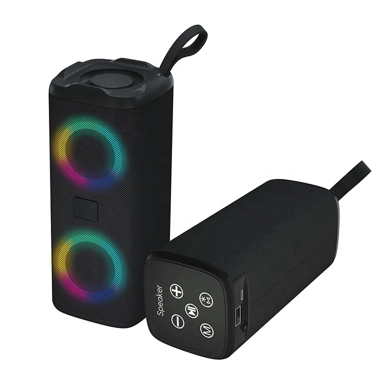 Портативная колонка с поддержкой Bluetooth, Hi-Fi стерео, бас, TF-карта, Беспроводная Bluetooth Колонка со светодиодной подсветкой Rgb
