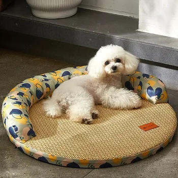 Wholesale Custom All Seasons Washable Breathable pet bed rattan for Summer Use