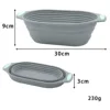 Two-tone Oval Collapsible Silicone Proofing Basket
