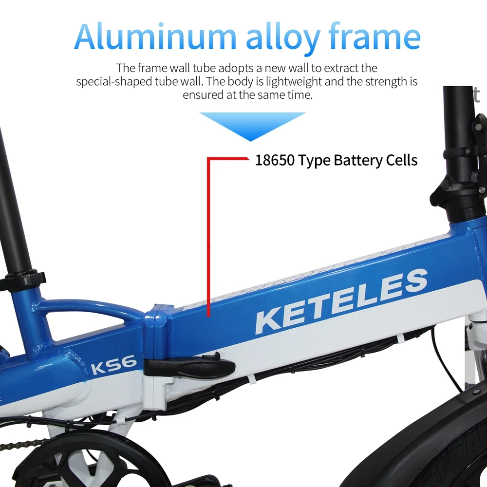 KETELES KS6 integrated wheel folding Electric Bicycle 48V 350W 10AH 20 inch wheel Folding Electric Bike