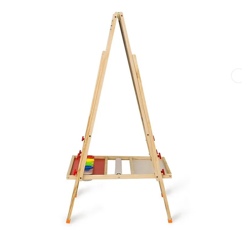 Bview Art Clearance Sale Super Low Price Wood Kid Easel Adjustable Height Tripod Stand Art Easel for Painting Classroom