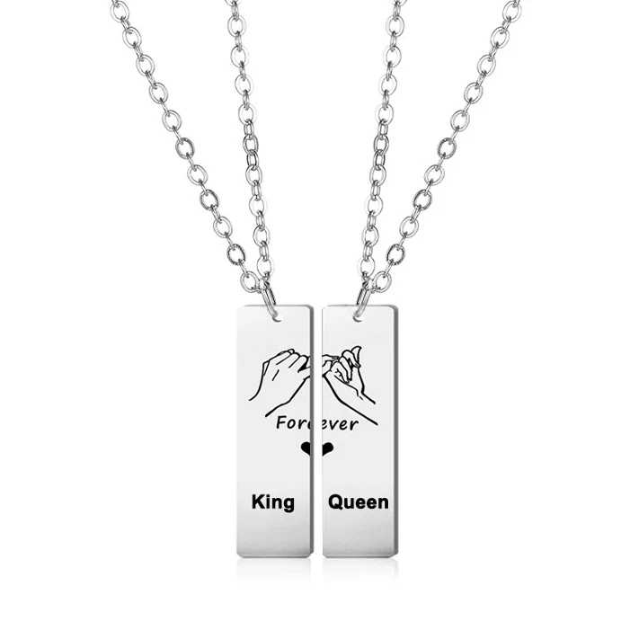 Couple Her King His Queen Necklace Crown Tag Pendant Lovers Chain Necklaces  1Pc | eBay