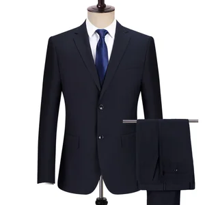 Men's Formal Business Suit 2-Piece Set with Zipper Fly Pant Closure Breathable-Factory Wholesale