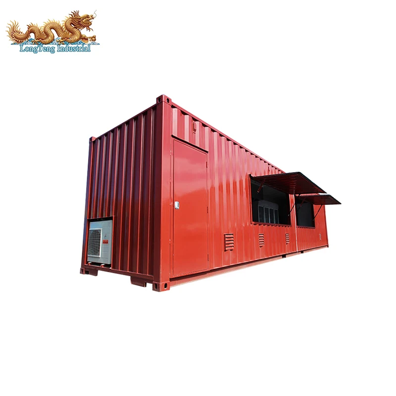 Prefab House Modular Mobile Luxury Fast Food House 20FT 40 Foot High Cube Container Restaurant With Kitchen Container Bar