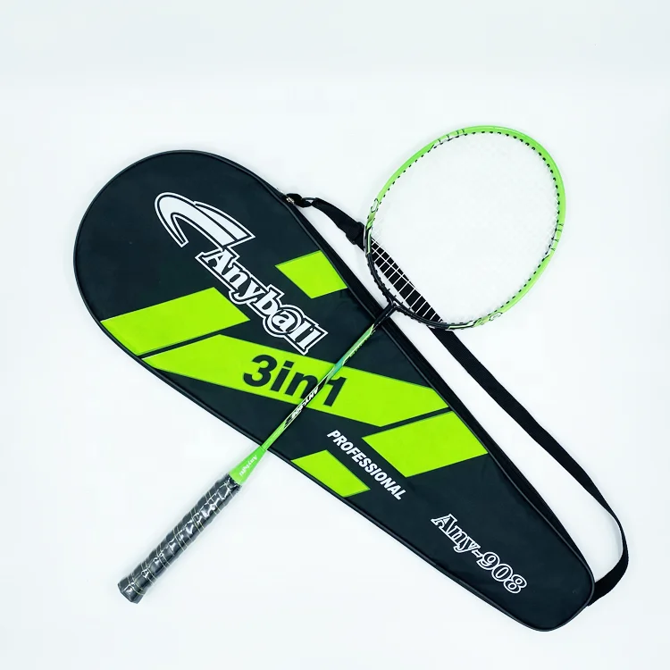 Manufacturer Aluminium alloy  glass fiber badminton rackets racquets with full bag high quality for intermedia players