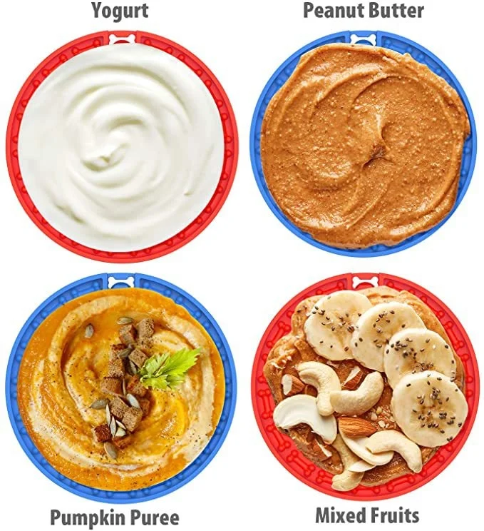 Pet Silicone Lick Mat-Dog Slow Food Lick Mat with Suction Cup and Hanging Holes factory