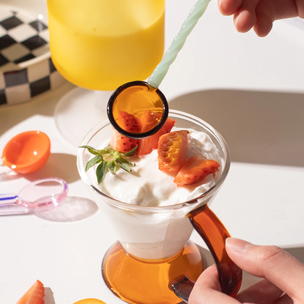 8 Cuillères En Verre Transparent à Long Manche - Réutilisables, Anti-odeurs, Pour Café, Thé, Desserts - Design élégant Et Lisse