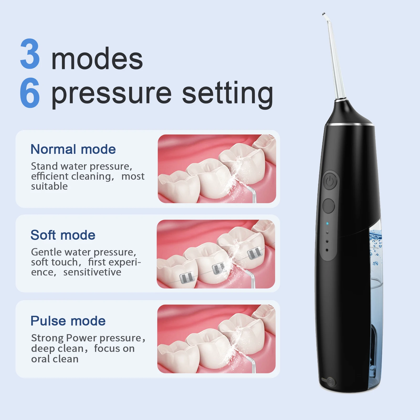 Hanasco H100 Newest Appearance Design Cordless Flosser Dental Health Oral Irrigator Water Flosser Teeth Cleaning Wholesale