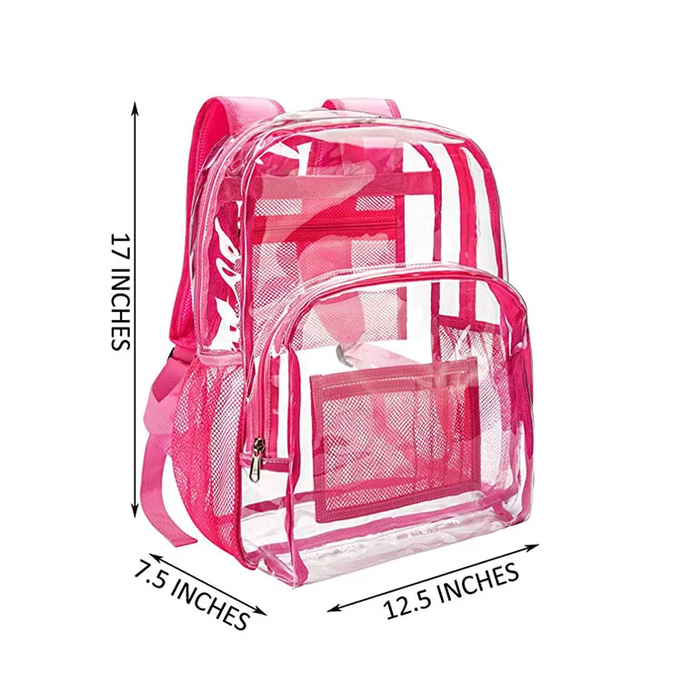 Wholesale Heavy Duty Clear Pvc Plastic See Through Bookbag School
