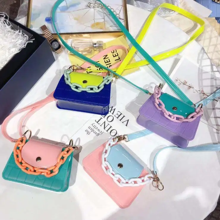 2021 Summer mini jelly bags women jelly pvc purse fashion designer handbags for women kids jelly purses