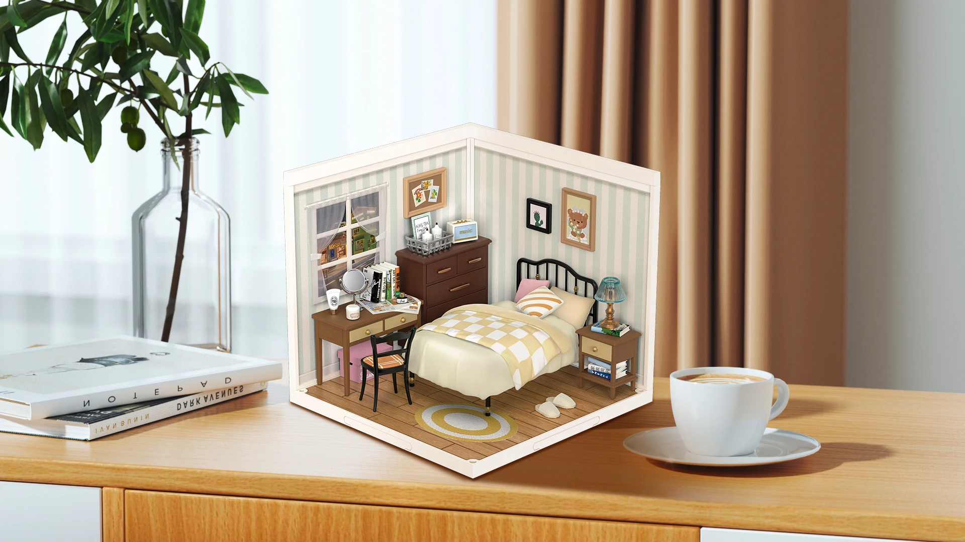 Robotime Rolife DW009 Sweet Dream Bedroom Model Kit Toy