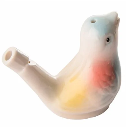 Ceramic Bird Whistle Cardinal Vintage Style Water Warbler Novelty Child RS 